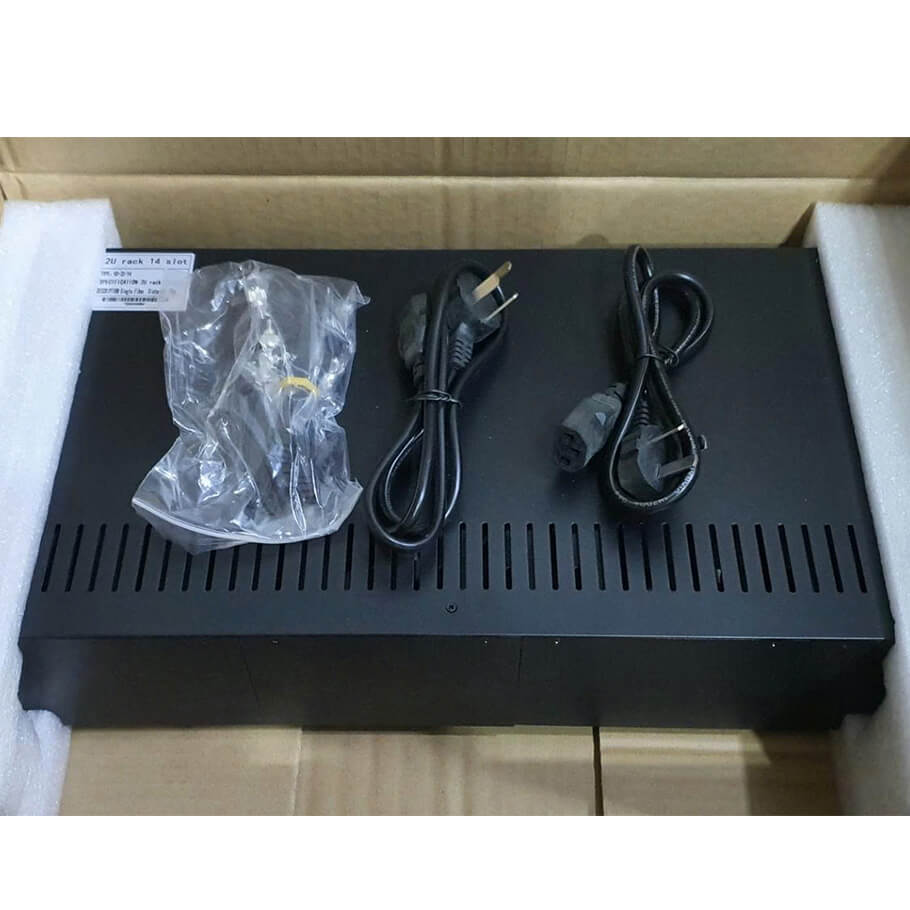 HDTEC 14 Slot RJ45 Converter Rack Fiber